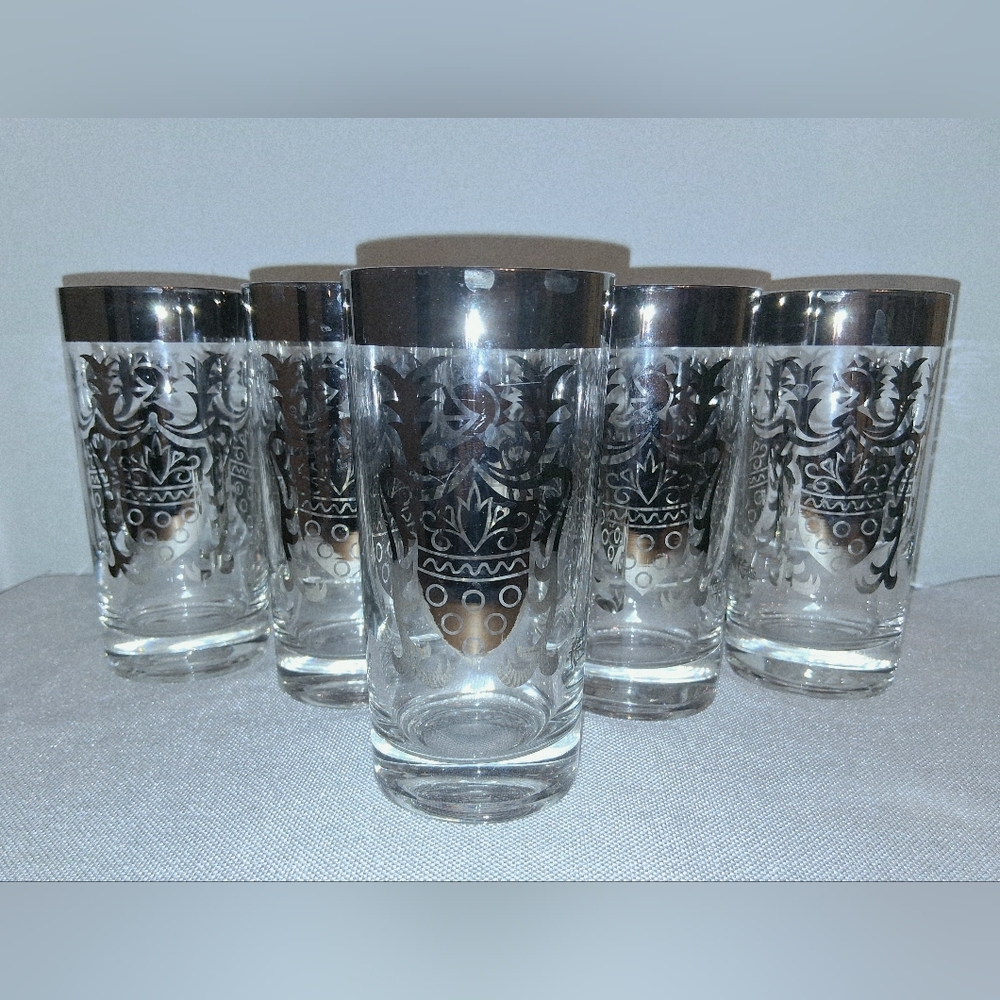 MCM 60s Kimiko Barware Highball Tumblers, Set Of 8